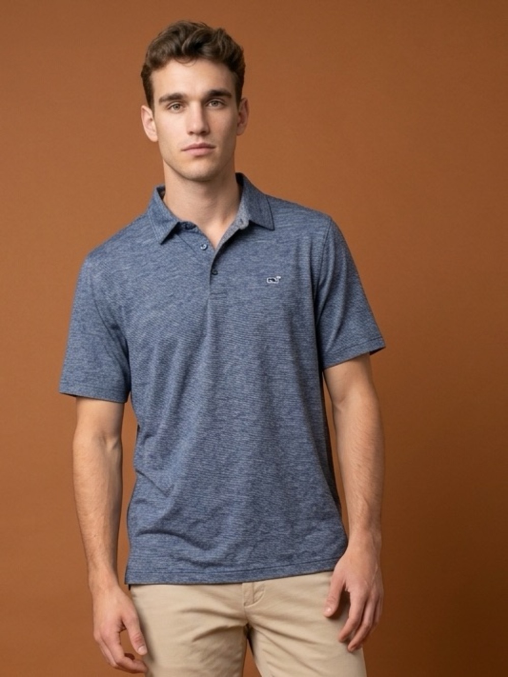 Vineyard Vines Destin Stripe Sankaty Performance Moisturizer Wicking polo Shirt